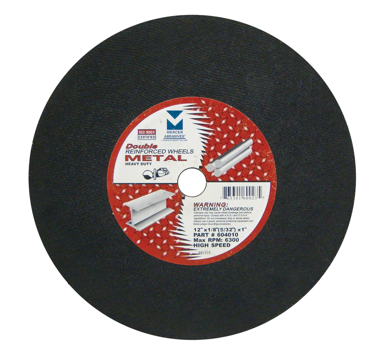 Gas Saw Metal Cut-Off Wheel-12" x 1/8" (5/32") x 1"-10 Pack