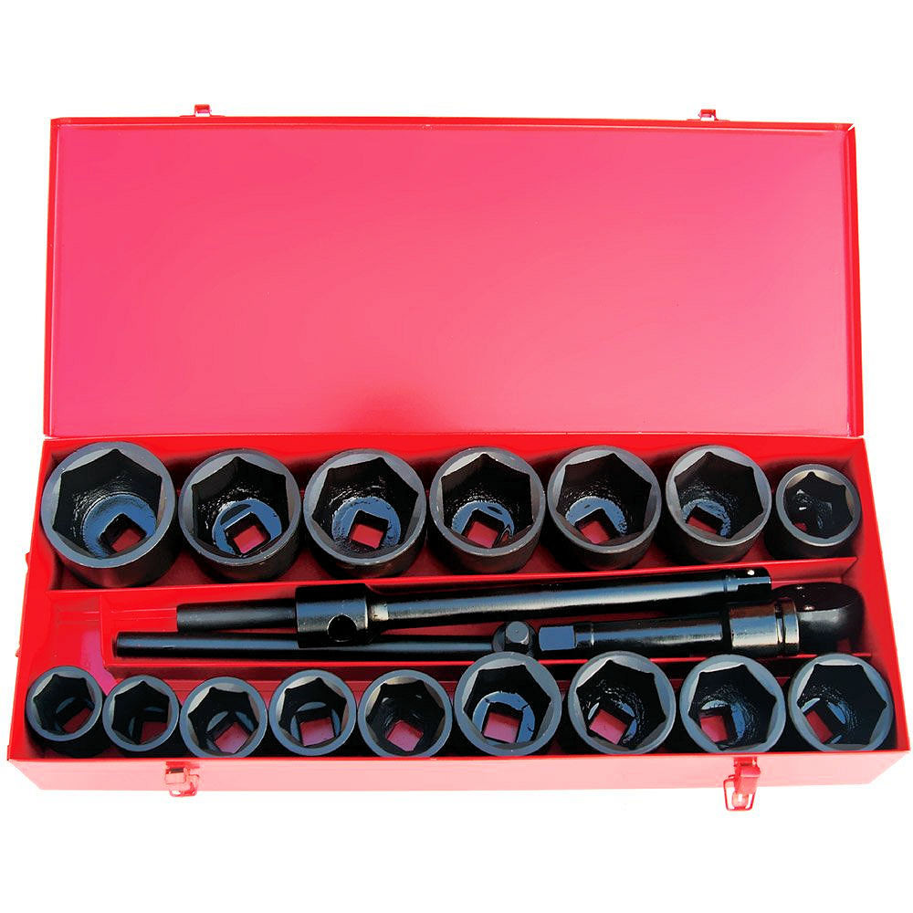 21 Pc 1 In. Drive Deep Impact Socket Set-SAE