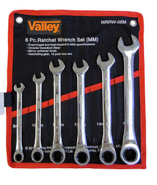 Metric Ratcheting Wrench Set-6 Piece