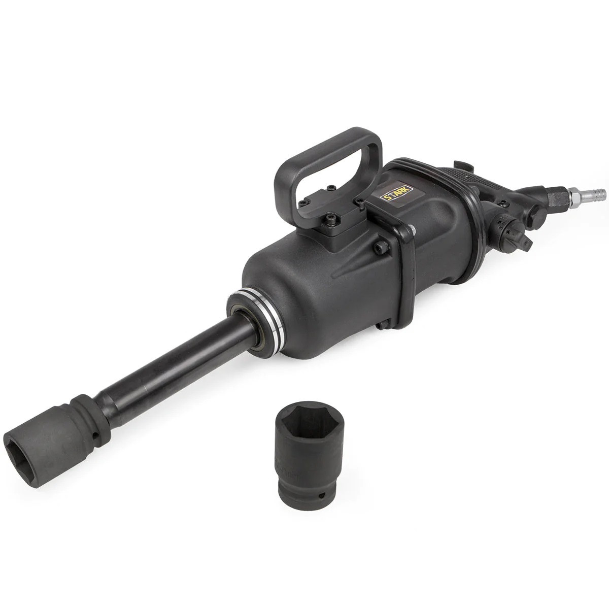 1 In. Heavy-Duty Long Shank Air Impact Wrench 4000 ft/lb.