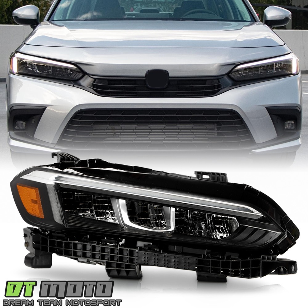 Right Full LED Headlight — 2022–25 Honda Civic